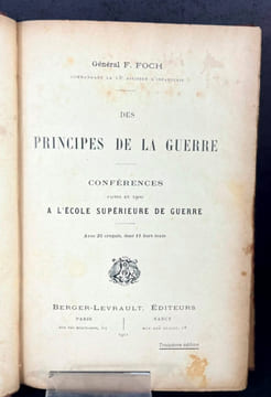 Des principes de la guerre, De la conduite de la guerre (lot de 2 livres). Maréchal Ferdinand Foch