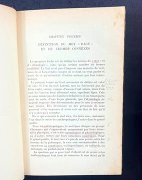 La race, les races; et L'ologénèse culturelle, Traité d'ethnologie culturelle (lot de 2 livres). George Montandon