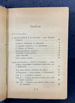 A maçonaria, seita judaica. Suas origens, sagacidade e finalidades anticristãs ("La maçonnerie, secte juive née du Talmud" en portugais brésilien). ...