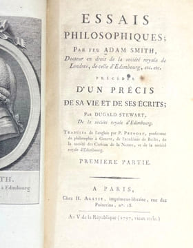 Essais philosophiques d'Adam Smith. Précédés d'un Précis de sa vie et de ses écrits. Adam Smith, Dugald Stewart, P. Prévost (traduction)