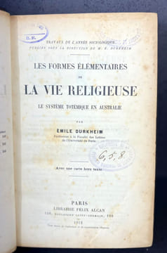 Les formes élémentaires de la vie religieuse. Le système totémique en Australie. Émile Durkheim