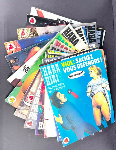 Lot de numéros de Hara-Kiri et de magazines liés au dessinateur américain Robert Crumb