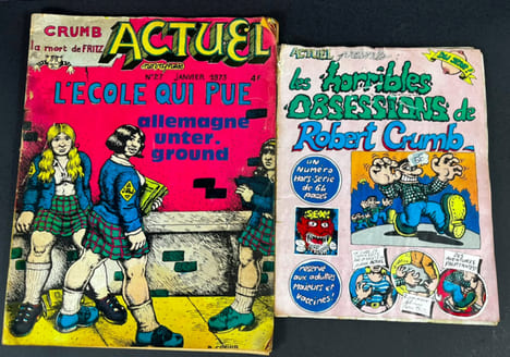 Lot de numéros de Hara-Kiri et de magazines liés au dessinateur américain Robert Crumb. Robert Crumb, Cabu, Reiser, Professeur Choron