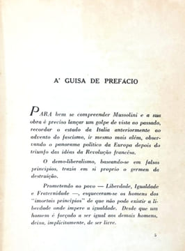 Aspectos da Crise Mundial. Benito Mussolini