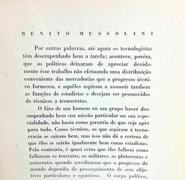 Aspectos da Crise Mundial. Benito Mussolini