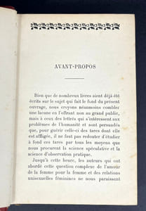 L'amour saphique à travers les âges et les êtres. Ouvrage documentaire sur la physiologie la psychologie et la pathologie de la passion homosexuelle féminine ou amour lesbien, ses causes, ses origines, ses effets et ses aberrations.