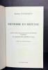 R&eacute;ponse &agrave; Pierre Vidal-Nacquet, M&eacute;moire en d&eacute;fense (Lot de 2 livres). Robert Faurisson