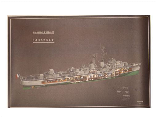SURCOUF
ESCORTEUR D’ESCADRE. MARESCHAL Y.
