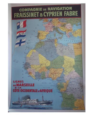 COMPAGNIE DE NAVIGATION
FRAISSINET&CYPRIEN FABRE
LIGNES DE MARSEILLE A LA CÔTE OCCIDENTALE D'AFRIQUE. CHAPELET Roger
