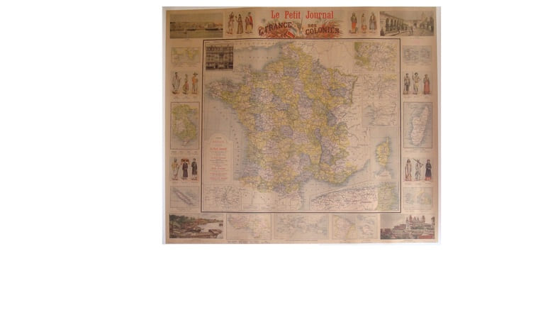 LE PETIT JOURNAL
CARTE DE LA FRANCE ET DE SES COLONIES. GUIBAL A.
