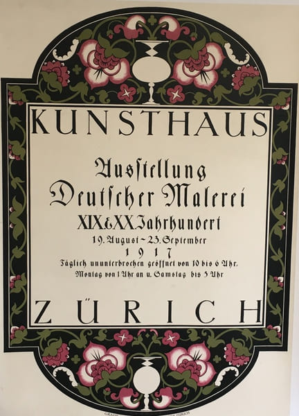 KUNSTHAUS AUSSTELLUNG
DEUTSCHER MALEREI
ZURICH. HOPPLER Albert