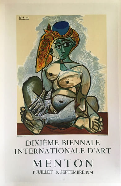 DIXIEME BIENNALE INTERNATIONALE D’ART
MENTON
. PICASSO Pablo