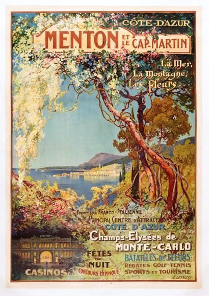 MENTON ET LE CAP MARTIN
CHAMPS-ELYSEES DE MONTE-CARLO. LESSIEUX Ernest Louis