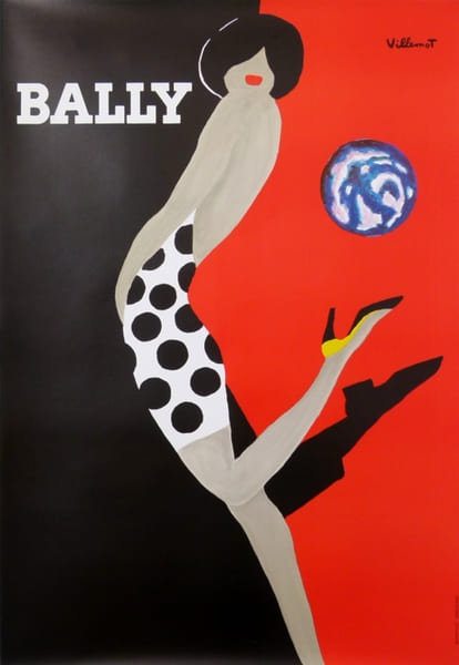 BALLY (Femme de profil avec ballon). VILLEMOT Bernard