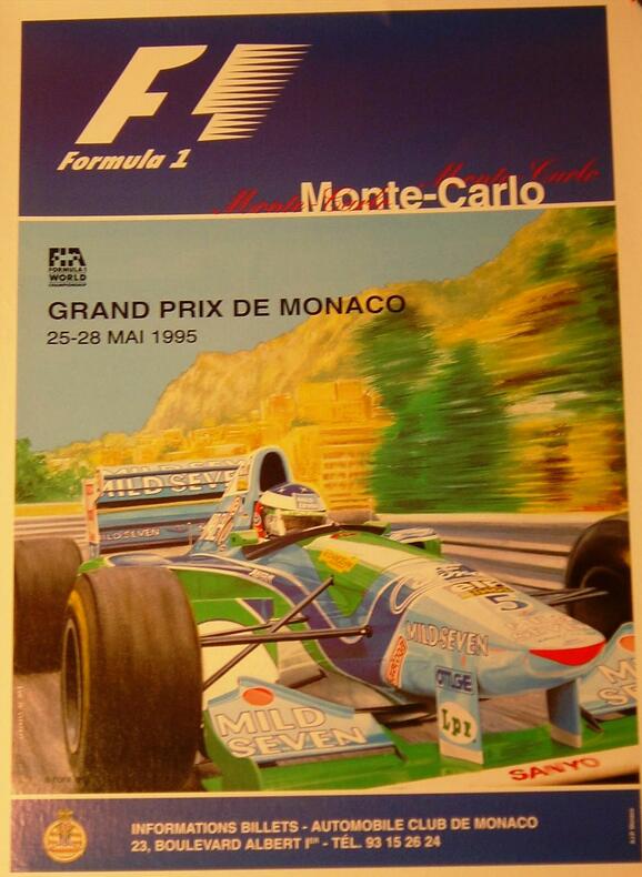 F1  GRAND PRIX DE MONACO
25-28 MAI 1995. CLERFAYT Luc de