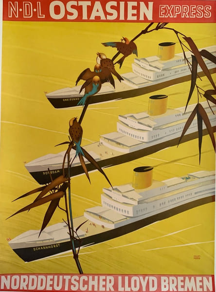 N.D.L. OSTASIEN EXPRESS
NORDDEUTSCHER LLOYD BREMEN. FELDTMANN Hugo