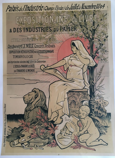 EXPOSITION INTERNATIONALE DU LIVRE
& DES INDUSTRIES DU PAPIER
PALAIS DE L’INDUSTRIE (CHAMPS-ELYSEES). OGE Eug&egrave;ne