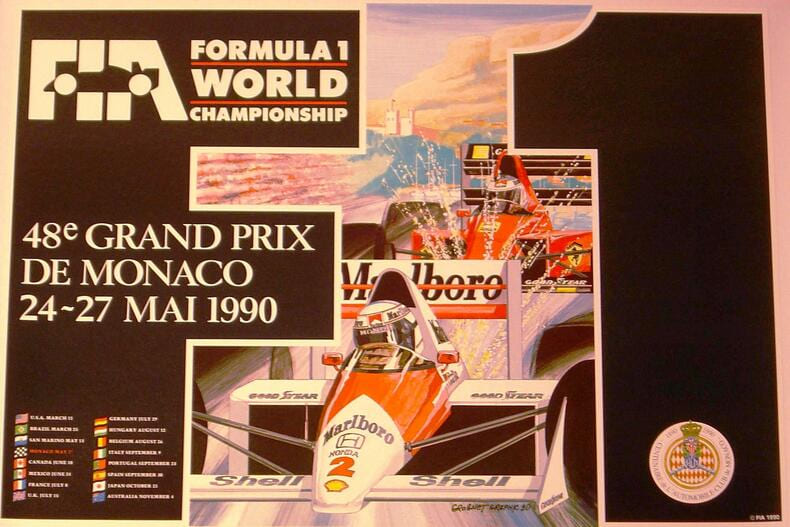 F1  48&egrave;me  GRAND PRIX DE MONACO
24-27 MAI 1990. GROGNET Jacques