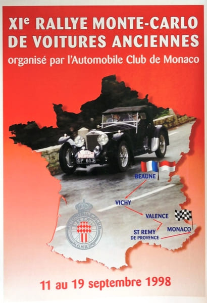 XI&egrave;me RALLYE MONTE-CARLO 
DE VOITURES ANCIENNES. 