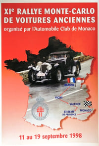 XIème RALLYE MONTE-CARLO
DE VOITURES ANCIENNES