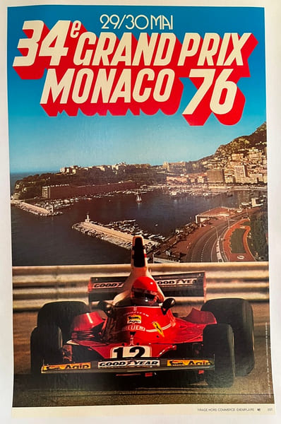34&egrave;me GRAND PRIX MONACO 
29/30 MAI 1976. 