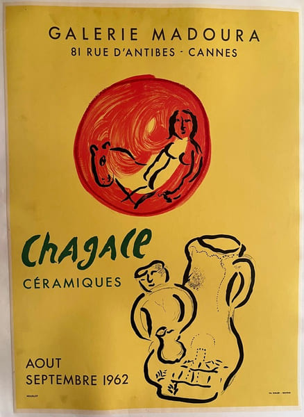 CHAGALL 
CERAMIQUES
GALERIE MADOURA – CANNES. 