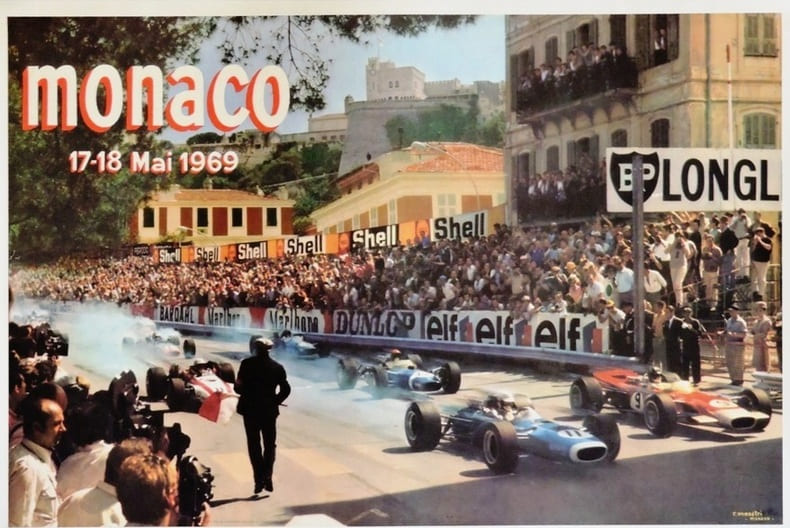 27&egrave;me GRAND PRIX MONACO
17-18 MAI 1969. MAESTRI R.