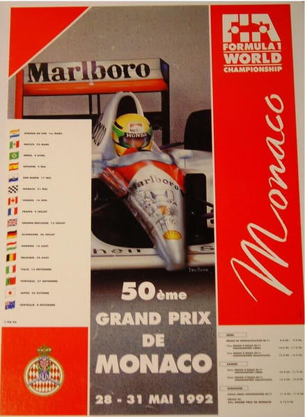 F1  50&egrave;me GRAND PRIX DE MONACO
28-31 MAI 1992. ROSE Ian.