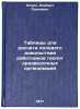 Tablitsy dlya rascheta polevogo dovol'stviya rabotnikov geologorazvedochnykh &Ouml;. Kozik, Albert Pavlovich