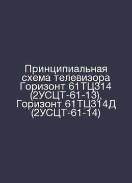 Diagram of TV Horizon 61TTS314 (2USTT-61-13), Horizon 61TTS314D (2USTT-61-14) I. undefined