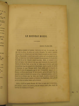 Le Nouveau Monde. Journal Historique et politique. undefined