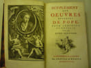 Supplement Aux Oeuvres Diversed De Pope. 
