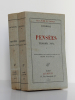 Pensées. Filosofia Nova I – II. Établissement du texte et préface par Henri MARTINEAU. 2 tomes en 2 volumes.. STENDHAL.