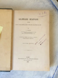 GRAMMAIRE BEARNAISE suivie d'un vocabulaire Français-Béarnais