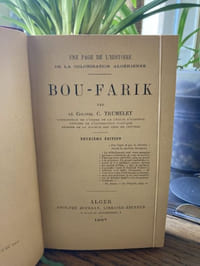 BOU-FARIK. Une page de l'histoire de la colonisation algérienne