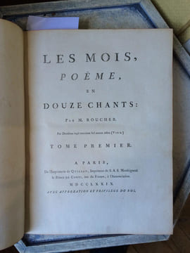 Les Mois, poème en douze chants. ROUCHER Jean-Antoine