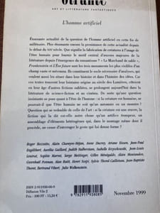 OTRANTE Art et Littérature Fantastiques n°11 L'homme artificiel