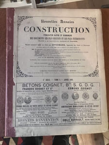 Nouvelles annales de la construction. Tome 2. Année 1856. Publication rapide et économique des documents les plus récents et les plus intéressants relatifs à la construction française et étrangère.  4e Série - TOME VI - 1889 du numéro 409 de janvier 1889 au numéro 420 décembre 1889