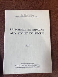 La science en Espagne aux XIVe et XVe siècles D 116