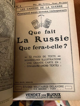 Les Cahiers de la Guerre n°1 à 12 Tome 1 (Octobre 1914 - Avril 1915 ) Pourquoi nous serons vainqueurs (1 et 2) - Comment était organisé l'espionnage ...