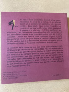 Le sentiment de beauté. Esquisse d'une théorie esthétiques. SANTAYANA Georges - [Philosophie]