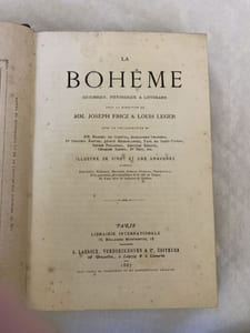 LA BOHEME Historique, pittoresque & littéraire.