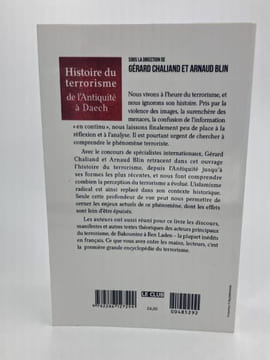 Histoire du Terrorisme de l'Antiquité à Daech. CHALIAND Gérard - BLIN Arnaud sous la direction de