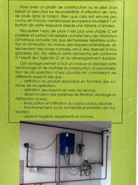 Récupérer et valoriser l'eau de pluie dans la maison . DELTAU Gerhard - [Ecologie]