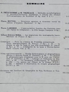 REVUE GEOGRAPHIQUE DES PYRENEES ET DU SUD-OUEST - Tome 41 Fascicule 1 - Janvier 1970