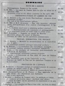 REVUE GEOGRAPHIQUE DES PYRENEES ET DU SUD-OUEST - Tome 52 Fascicule 4 - Octobre n1981