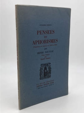 Pensées et Aphorismes (Fragments de Journal de 1926 à 1955]. NOUVEAU Henri - [Beaux Arts]
