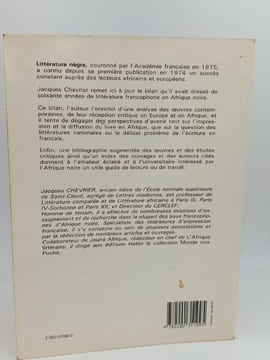 La littérature nègre. Chevrier Jacques