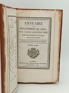 Annuaire du Département du Gers pour l'année bissextile 1828, avec le système Toaldo orné d'une gravure 