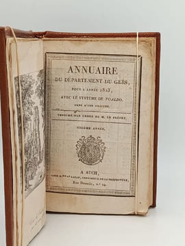 Annuaire du Département du Gers pour l'année 1823, avec le système Toaldo orné d'une gravure . Gers - Auch